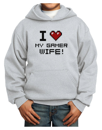 I Heart My Gamer Wife Youth Hoodie Pullover Sweatshirt-Youth Hoodie-TooLoud-Ash-XS-Davson Sales