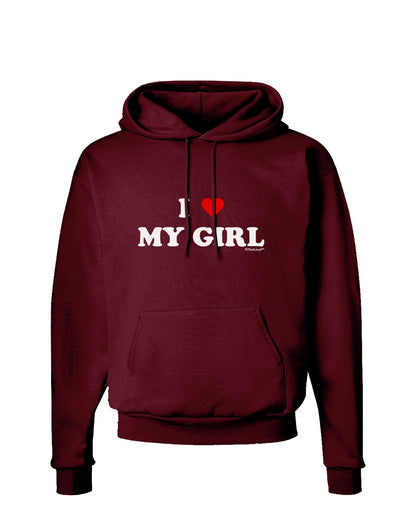 I Heart My Girl - Matching Couples Design Dark Hoodie Sweatshirt by TooLoud-Hoodie-TooLoud-Maroon-Small-Davson Sales