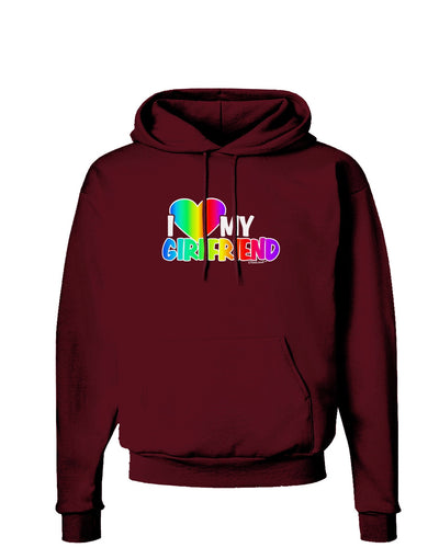 I Heart My Girlfriend - Rainbow Dark Hoodie Sweatshirt-Hoodie-TooLoud-Maroon-Small-Davson Sales