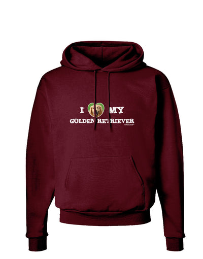 I Heart My Golden Retriever Dark Hoodie Sweatshirt-Hoodie-TooLoud-Maroon-Small-Davson Sales