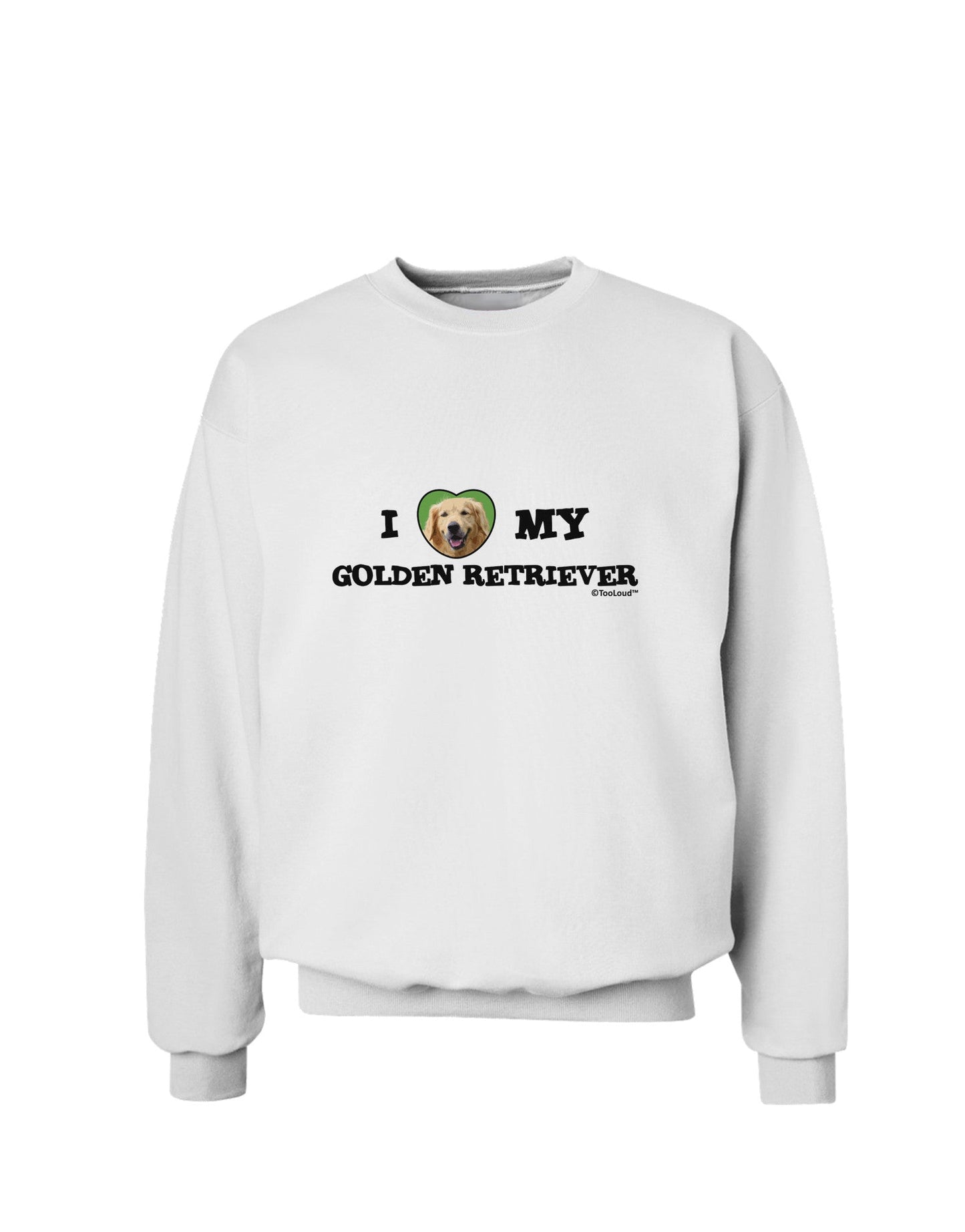 I Heart My Golden Retriever Sweatshirt-Sweatshirts-TooLoud-White-Small-Davson Sales
