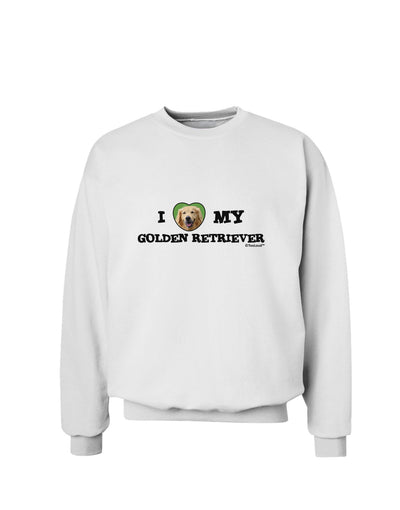 I Heart My Golden Retriever Sweatshirt-Sweatshirts-TooLoud-White-Small-Davson Sales