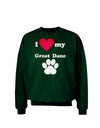 I Heart My Great Dane Adult Dark Sweatshirt by TooLoud-Sweatshirts-TooLoud-Deep-Forest-Green-Small-Davson Sales