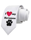 I Heart My Havanese Printed White Necktie by TooLoud