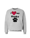 I Heart My Husky Sweatshirt by TooLoud-Sweatshirts-TooLoud-AshGray-Small-Davson Sales