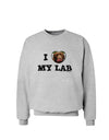 I Heart My Lab Sweatshirt-Sweatshirts-TooLoud-AshGray-Small-Davson Sales