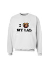 I Heart My Lab Sweatshirt-Sweatshirts-TooLoud-White-Small-Davson Sales