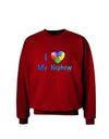 I Heart My Nephew - Autism Awareness Adult Dark Sweatshirt by TooLoud-Sweatshirts-TooLoud-Deep-Red-Small-Davson Sales