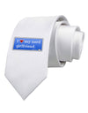 I Heart My Nerd Girlfriend - Retro Printed White Necktie by TooLoud