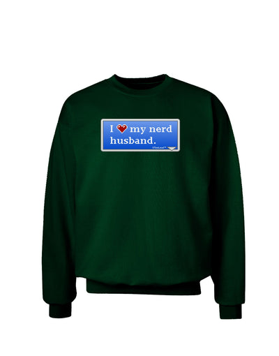 I Heart My Nerd Husband - Retro Adult Dark Sweatshirt by TooLoud-Sweatshirts-TooLoud-Deep-Forest-Green-Small-Davson Sales