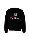 I Heart My Niece - Autism Awareness Adult Dark Sweatshirt by TooLoud-Sweatshirts-TooLoud-Black-Small-Davson Sales