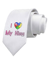 I Heart My Niece - Autism Awareness Printed White Necktie by TooLoud