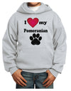 I Heart My Pomeranian Youth Hoodie Pullover Sweatshirt by TooLoud-Youth Hoodie-TooLoud-Ash-XS-Davson Sales