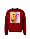 I Heart My Rooster Adult Dark Sweatshirt-Wall Clock-TooLoud-Deep-Red-Small-Davson Sales