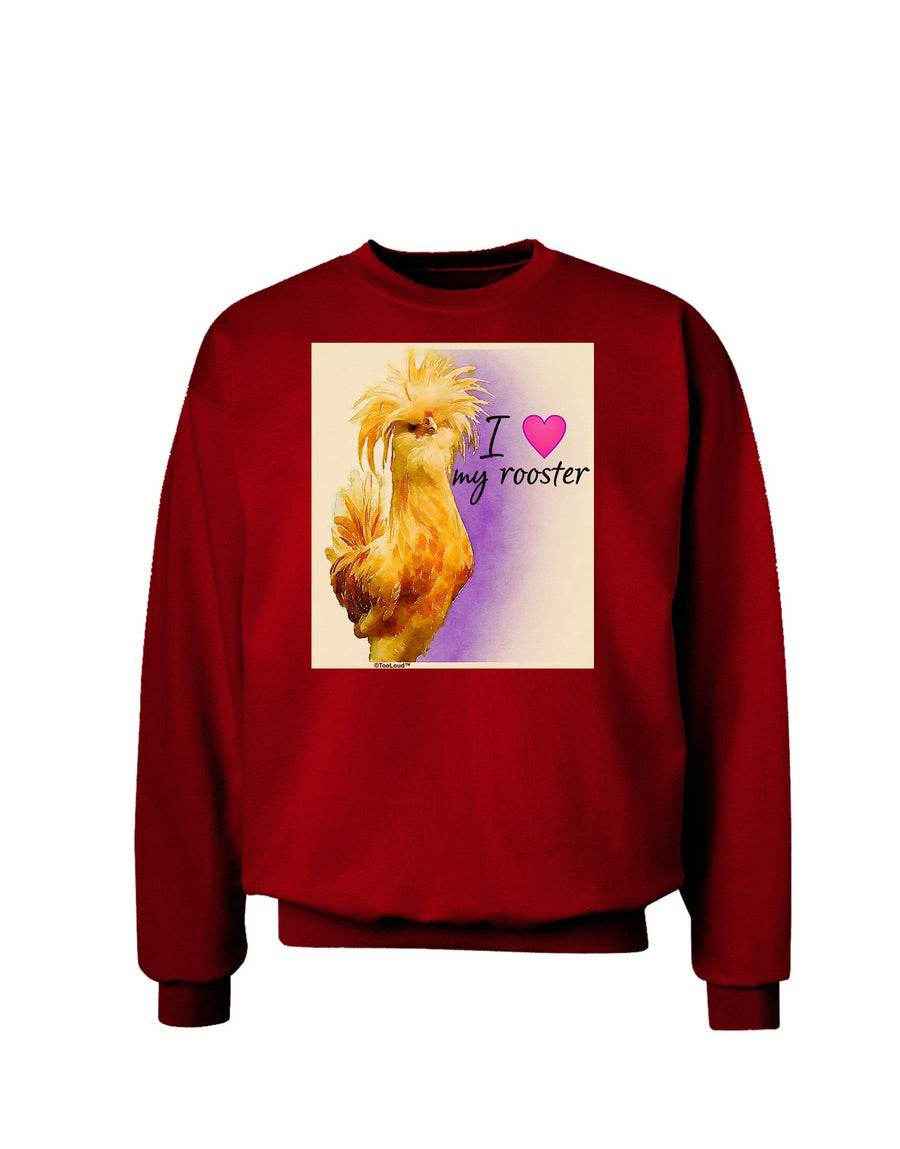 I Heart My Rooster Adult Dark Sweatshirt-Wall Clock-TooLoud-Black-Small-Davson Sales