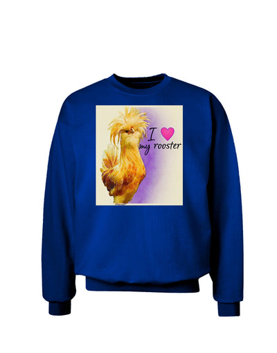 I Heart My Rooster Adult Dark Sweatshirt-Wall Clock-TooLoud-Deep-Royal-Blue-Small-Davson Sales