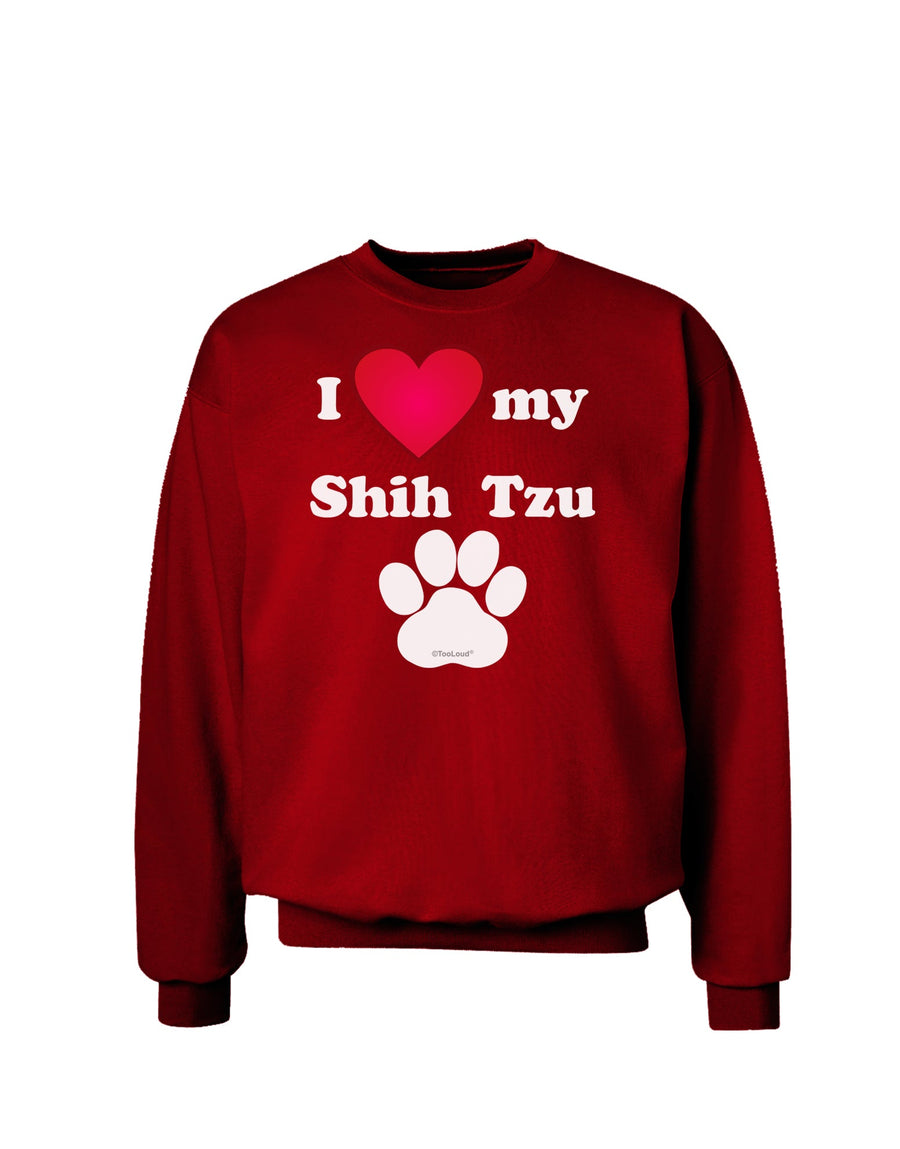 I Heart My Shih Tzu Adult Dark Sweatshirt by TooLoud-Sweatshirts-TooLoud-Black-Small-Davson Sales