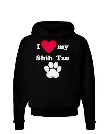 I Heart My Shih Tzu Dark Hoodie Sweatshirt by TooLoud-Hoodie-TooLoud-Black-Small-Davson Sales