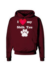 I Heart My Shih Tzu Dark Hoodie Sweatshirt by TooLoud-Hoodie-TooLoud-Maroon-Small-Davson Sales