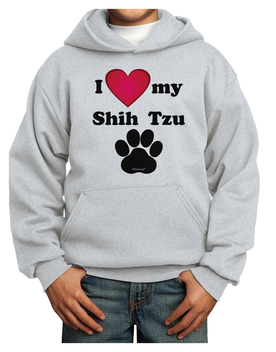 I Heart My Shih Tzu Youth Hoodie Pullover Sweatshirt by TooLoud-Youth Hoodie-TooLoud-White-XS-Davson Sales