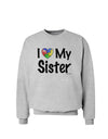 I Heart My Sister - Autism Awareness Sweatshirt by TooLoud-Sweatshirts-TooLoud-AshGray-Small-Davson Sales