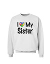 I Heart My Sister - Autism Awareness Sweatshirt by TooLoud-Sweatshirts-TooLoud-White-Small-Davson Sales