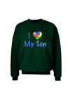 I Heart My Son - Autism Awareness Adult Dark Sweatshirt by TooLoud-Sweatshirts-TooLoud-Deep-Forest-Green-Small-Davson Sales