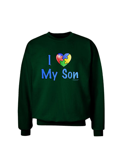 I Heart My Son - Autism Awareness Adult Dark Sweatshirt by TooLoud-Sweatshirts-TooLoud-Deep-Forest-Green-Small-Davson Sales