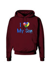 I Heart My Son - Autism Awareness Dark Hoodie Sweatshirt by TooLoud-Hoodie-TooLoud-Maroon-Small-Davson Sales