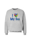 I Heart My Son - Autism Awareness Sweatshirt by TooLoud-Sweatshirts-TooLoud-AshGray-Small-Davson Sales