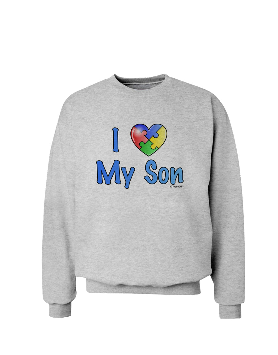 I Heart My Son - Autism Awareness Sweatshirt by TooLoud-Sweatshirts-TooLoud-White-Small-Davson Sales