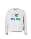 I Heart My Son - Autism Awareness Sweatshirt by TooLoud-Sweatshirts-TooLoud-White-Small-Davson Sales