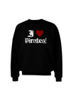 I Heart Pirates Adult Dark Sweatshirt-Sweatshirt-TooLoud-Black-Small-Davson Sales