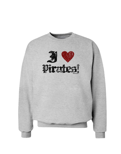 I Heart Pirates Sweatshirt-Sweatshirt-TooLoud-AshGray-Small-Davson Sales