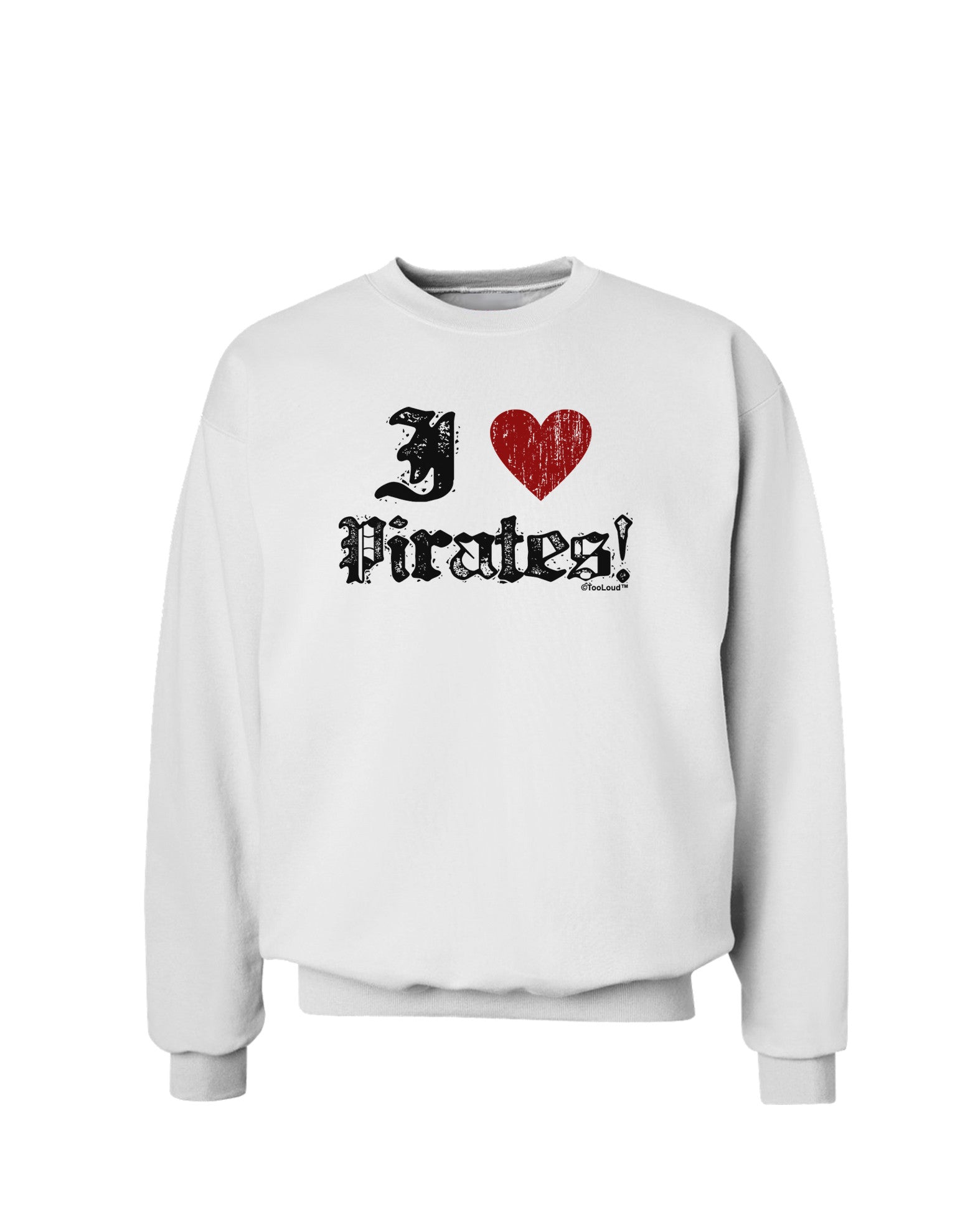 I Heart Pirates Sweatshirt-Sweatshirt-TooLoud-White-Small-Davson Sales