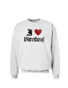 I Heart Pirates Sweatshirt-Sweatshirt-TooLoud-White-Small-Davson Sales