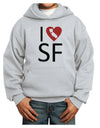 I Heart San Francisco Youth Hoodie Pullover Sweatshirt-Youth Hoodie-TooLoud-Ash-XS-Davson Sales