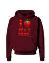 I Heart Spicy Food Dark Hoodie Sweatshirt-Hoodie-TooLoud-Maroon-Small-Davson Sales