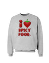 I Heart Spicy Food Sweatshirt-Sweatshirts-TooLoud-AshGray-Small-Davson Sales