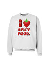 I Heart Spicy Food Sweatshirt-Sweatshirts-TooLoud-White-Small-Davson Sales