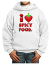 I Heart Spicy Food Youth Hoodie Pullover Sweatshirt-Youth Hoodie-TooLoud-White-XS-Davson Sales