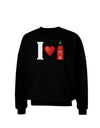 I Heart Sriracha Design Adult Dark Sweatshirt by TooLoud-Sweatshirts-TooLoud-Black-Small-Davson Sales