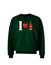 I Heart Sriracha Design Adult Dark Sweatshirt by TooLoud-Sweatshirts-TooLoud-Deep-Forest-Green-Small-Davson Sales