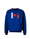 I Heart Sriracha Design Adult Dark Sweatshirt by TooLoud-Sweatshirts-TooLoud-Deep-Royal-Blue-Small-Davson Sales