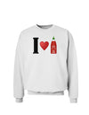 I Heart Sriracha Design Sweatshirt by TooLoud-Sweatshirts-TooLoud-White-Small-Davson Sales