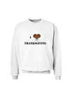 I Heart Thanksgiving Turkey Leg Sweatshirt-Sweatshirts-TooLoud-White-Small-Davson Sales