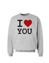 I Heart You Sweatshirt-Sweatshirts-TooLoud-AshGray-Small-Davson Sales