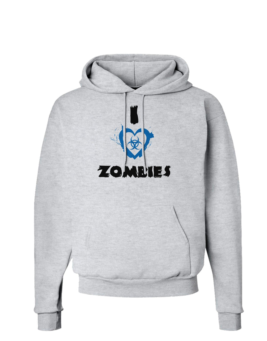 I Heart Zombies - Bio Hazard Heart Blue Hoodie Sweatshirt-Hoodie-TooLoud-White-Small-Davson Sales