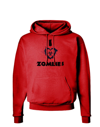 I Heart Zombies - Bio Hazard Heart Blue Hoodie Sweatshirt-Hoodie-TooLoud-Red-Small-Davson Sales