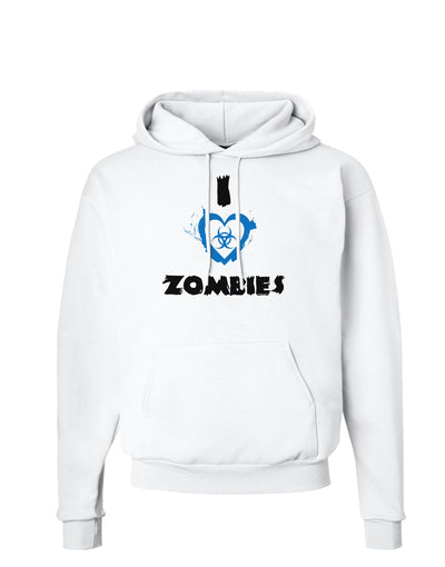 I Heart Zombies - Bio Hazard Heart Blue Hoodie Sweatshirt-Hoodie-TooLoud-White-Small-Davson Sales